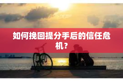 如何挽回提分手后的信任危机？