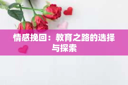 情感挽回：教育之路的选择与探索