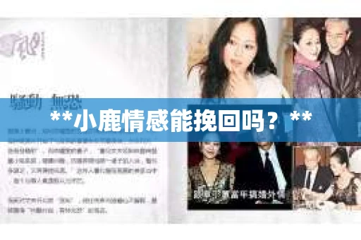 **小鹿情感能挽回吗？**