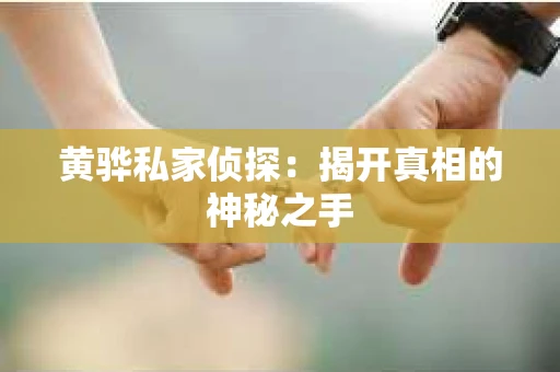 黄骅私家侦探：揭开真相的神秘之手