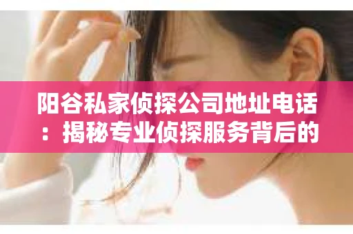 阳谷私家侦探公司地址电话：揭秘专业侦探服务背后的故事