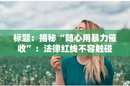 标题：揭秘“随心用暴力催收”：法律红线不容触碰