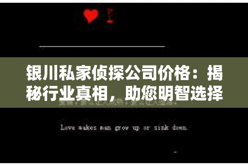 银川私家侦探公司价格：揭秘行业真相，助您明智选择