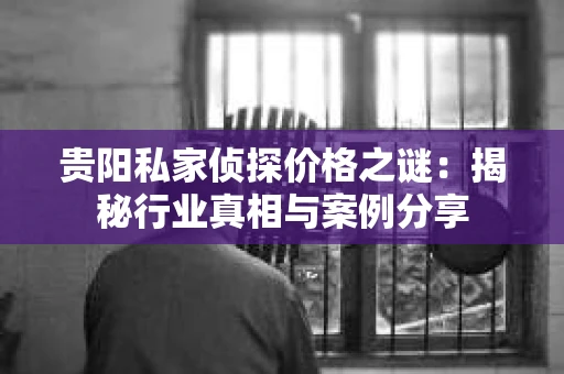 贵阳私家侦探价格之谜：揭秘行业真相与案例分享