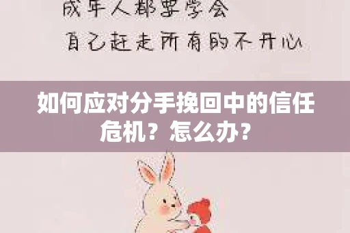 如何应对分手挽回中的信任危机？怎么办？