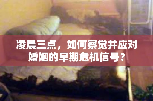 凌晨三点，如何察觉并应对婚姻的早期危机信号？