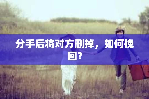 分手后将对方删掉，如何挽回？