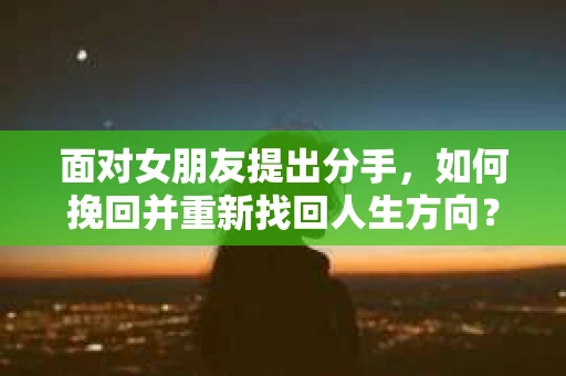 面对女朋友提出分手,如何挽回并重新找回人生方向? 面对女朋友提出分手,如何挽回并重新找回人生方向?