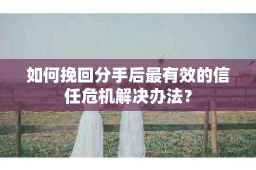 如何挽回分手后最有效的信任危机解决办法？