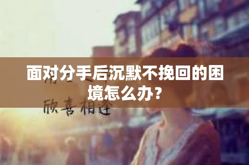 面对分手后沉默不挽回的困境怎么办？